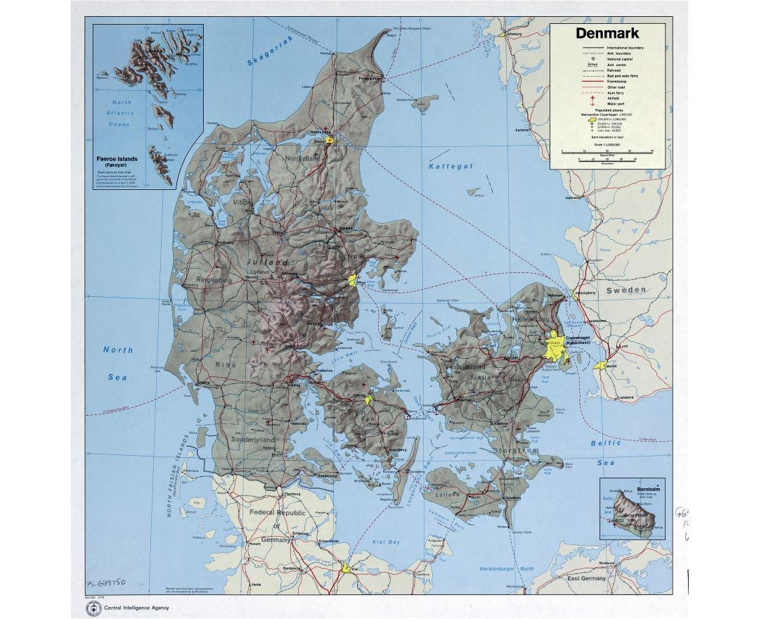 Harta e aeroporteve në danimarkë
