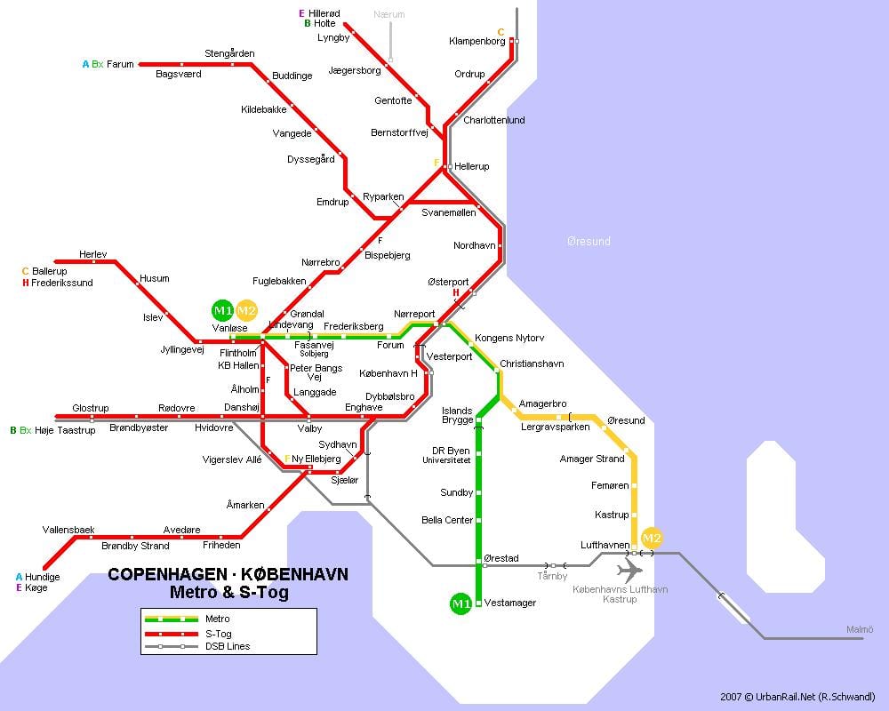 Harta e danimarkë metro