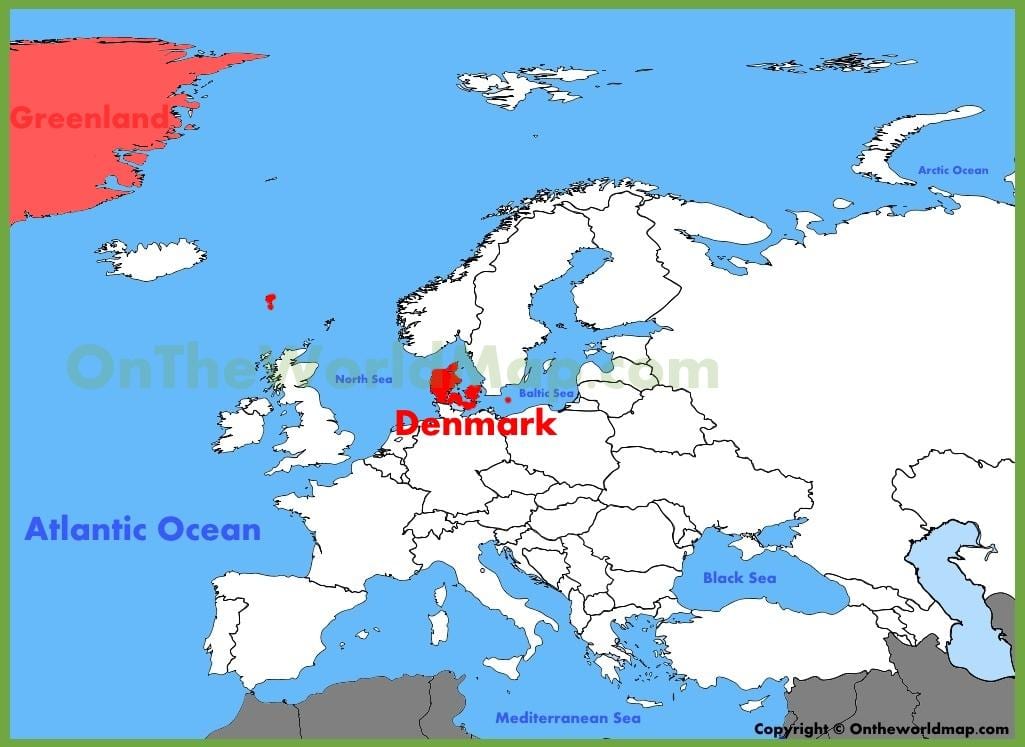 të kopenhagës në danimarkë hartën e evropës