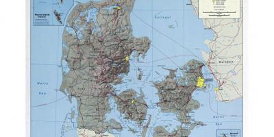 Aeroportet ndërkombëtare në danimarkë hartë