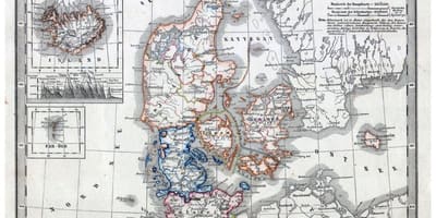 Vjetër harta e danimarkë